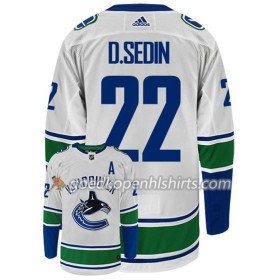 Vancouver Canucks DANIEL SEDIN 22 Adidas Wit Authentic Shirt - Mannen